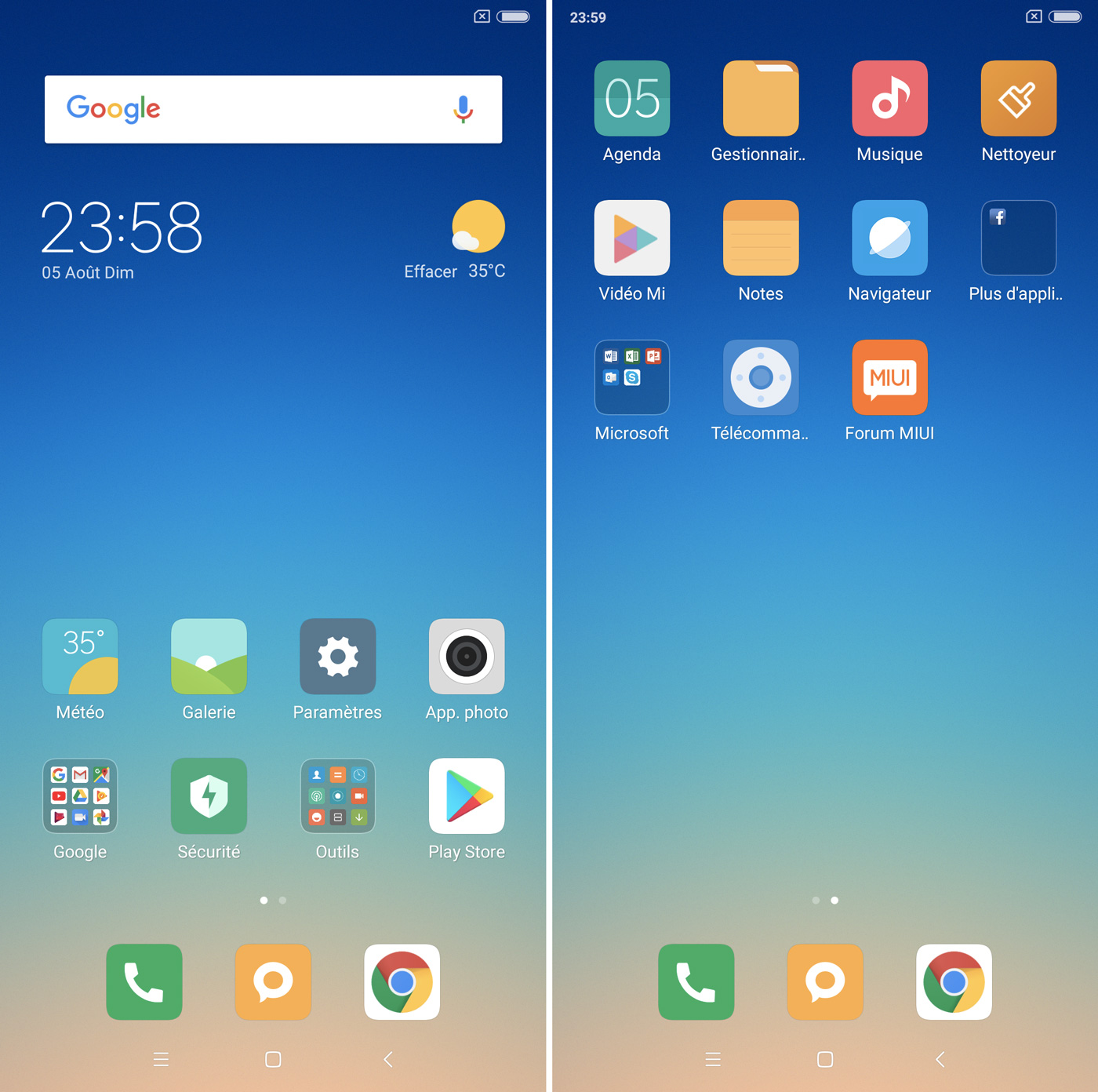 Xiaomi меню приложения Note 10