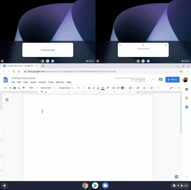 Google Assistant dans Chrome OS