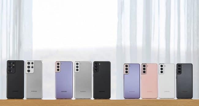  La famille Galaxy S21 au complet. © Samsung