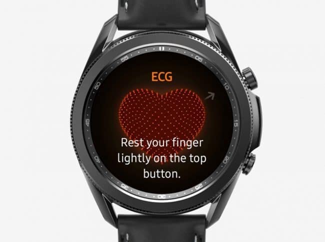  La fonction ECG sur la Galaxy Watch 3 © Capture d’écran / Samsung