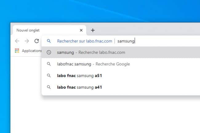 Google Chrome recherche