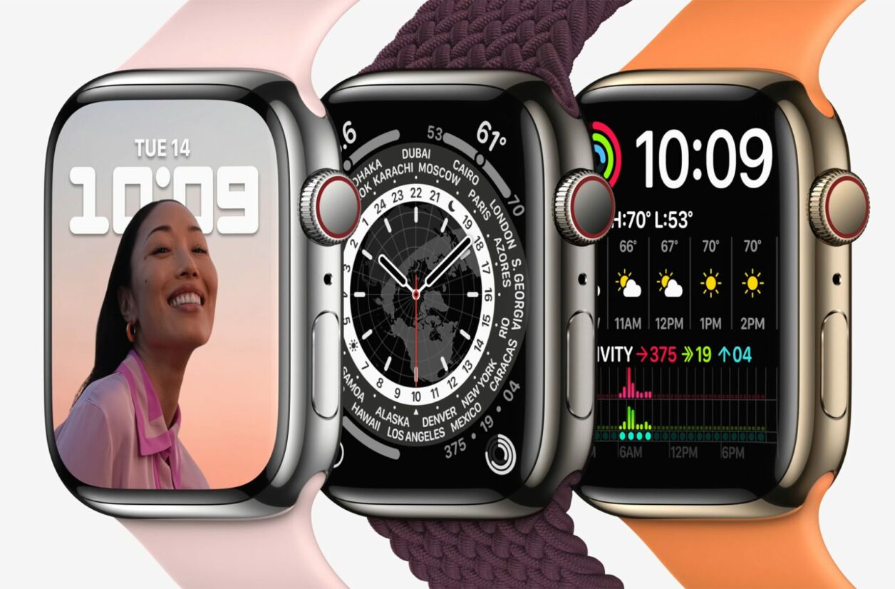 La nouvelle Apple Watch Series 7, disponible depuis le 15 octobre.
