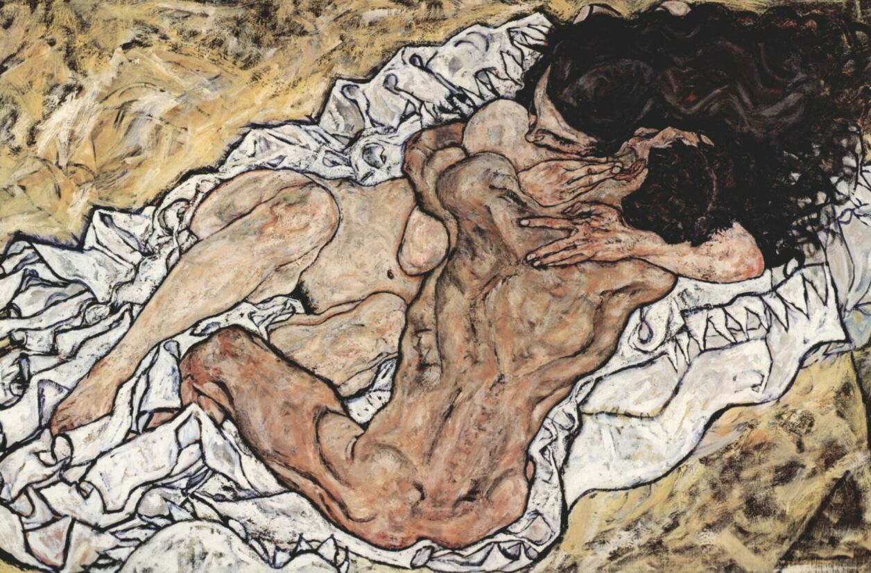 Egon Schiele, L'Etreinte, 1917