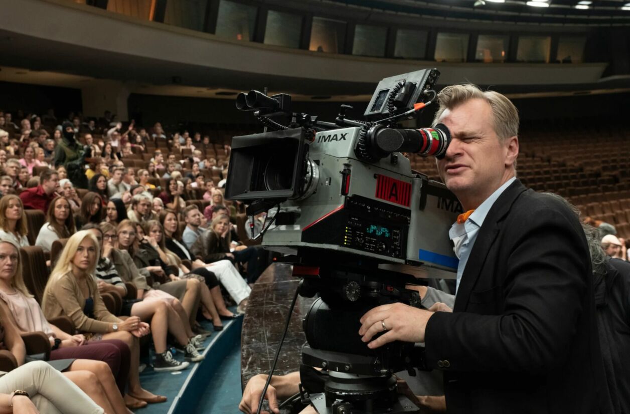 Christopher Nolan sur le tournage de "Tenet" (2020)