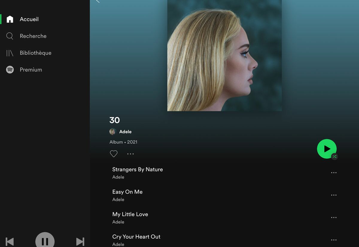 Adele pousse Spotify à désactiver la lecture aléatoire par défaut des albums