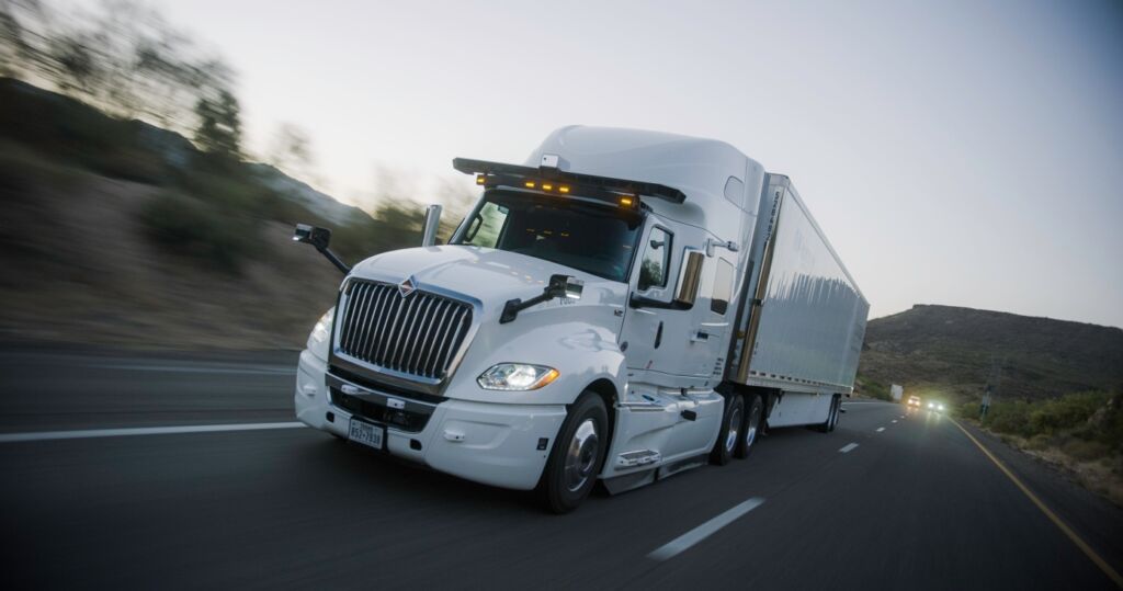 A first autonomous truck circulated in the United States