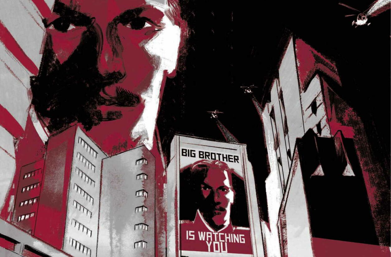 "Big Brother is watching you" - Planche de "1984", adapté de l'oeuvre de G.Orwell