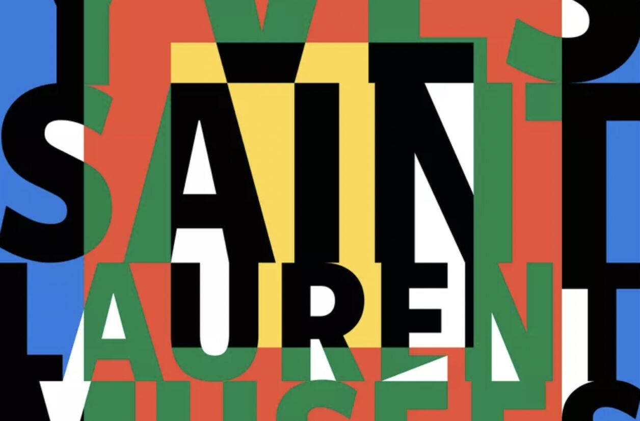 Affiche de l'exposition Yves Saint Laurent aux musées.