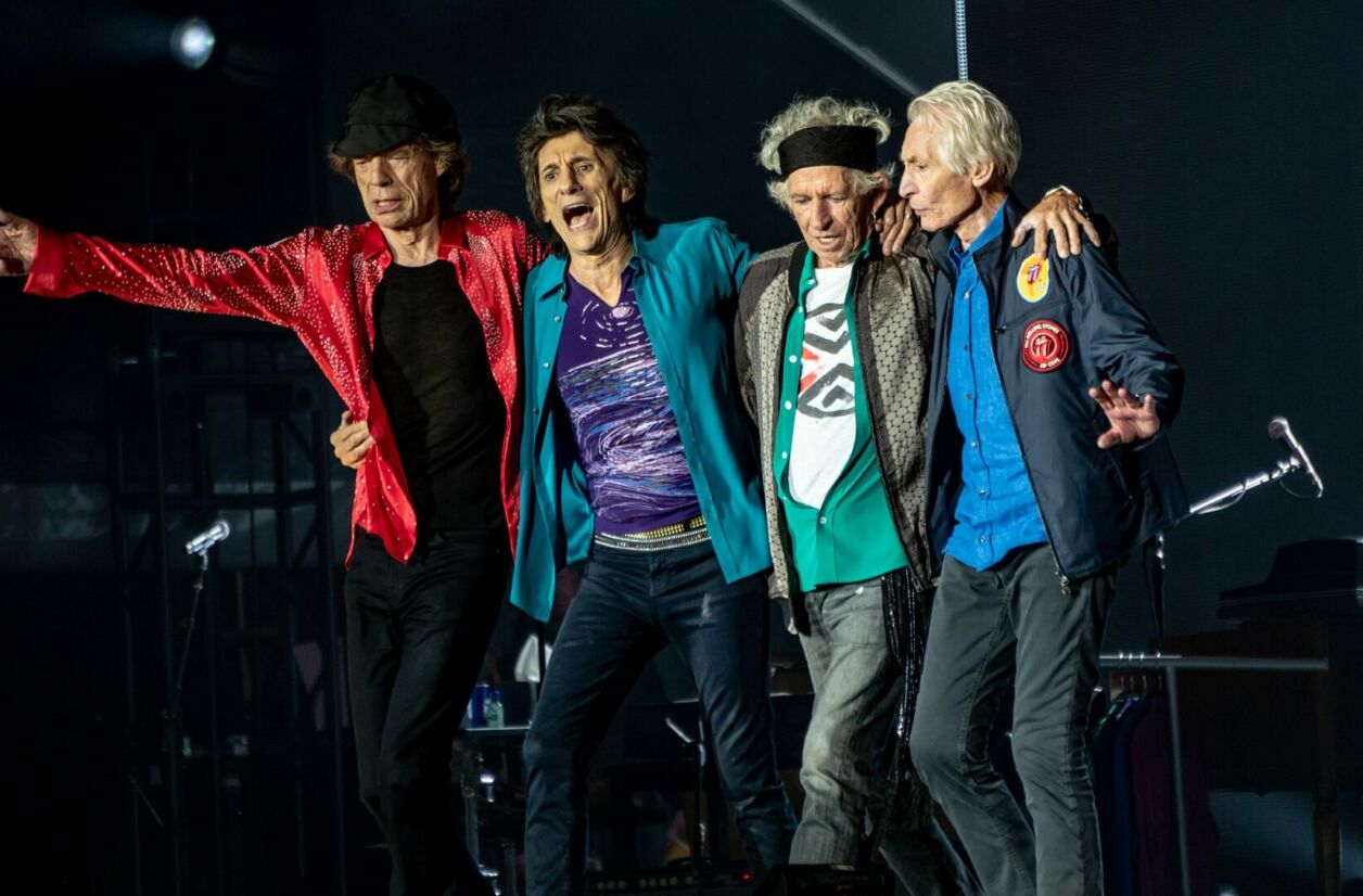 Les Rolling Stones après un concert à Londres en 2018