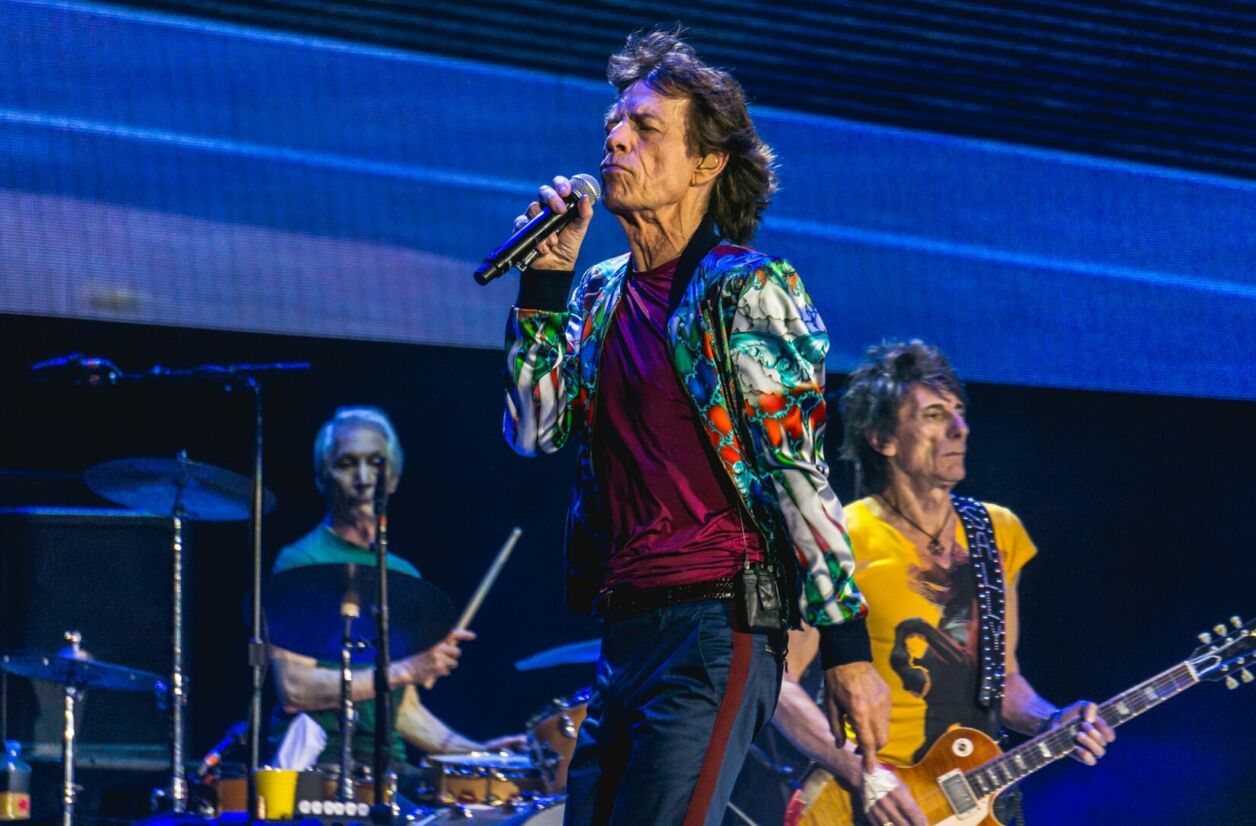 Mick Jagger et les Rolling Stones en concert au festival Desert Trip (2016)