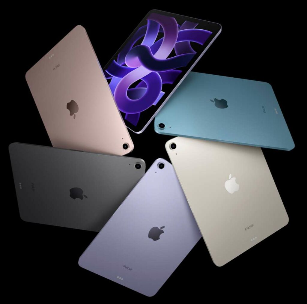 iPad Air dans ses divers coloris