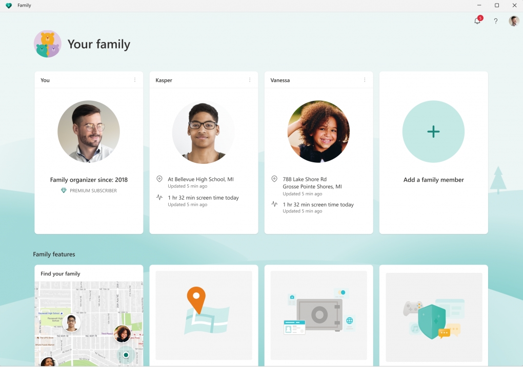 L'application Microsoft Family dédiée au contrôle parental et au bien-être numérique