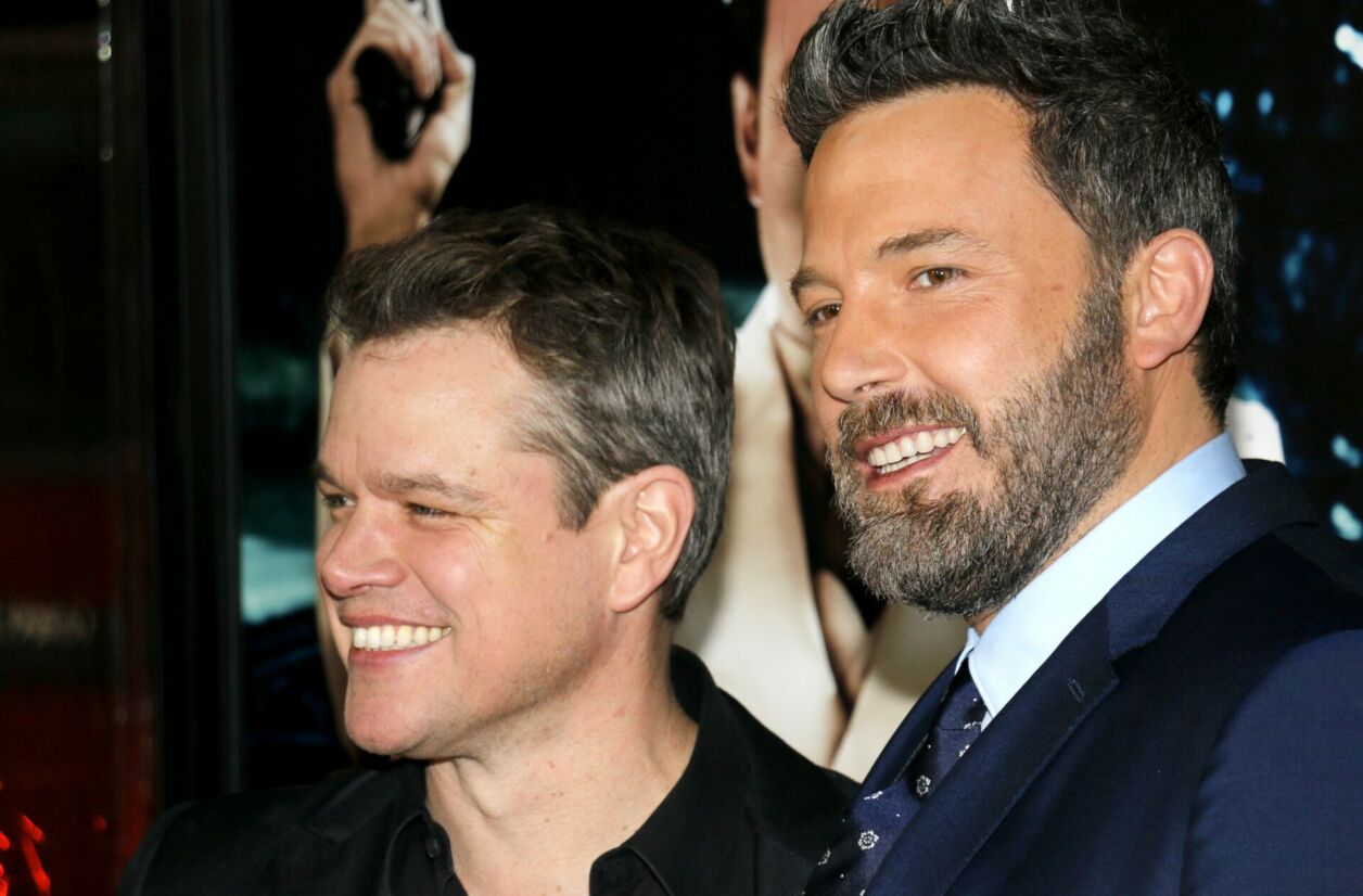 Matt Damon et Ben Affleck lors de l'avant-première de "Live By Night" (2017)