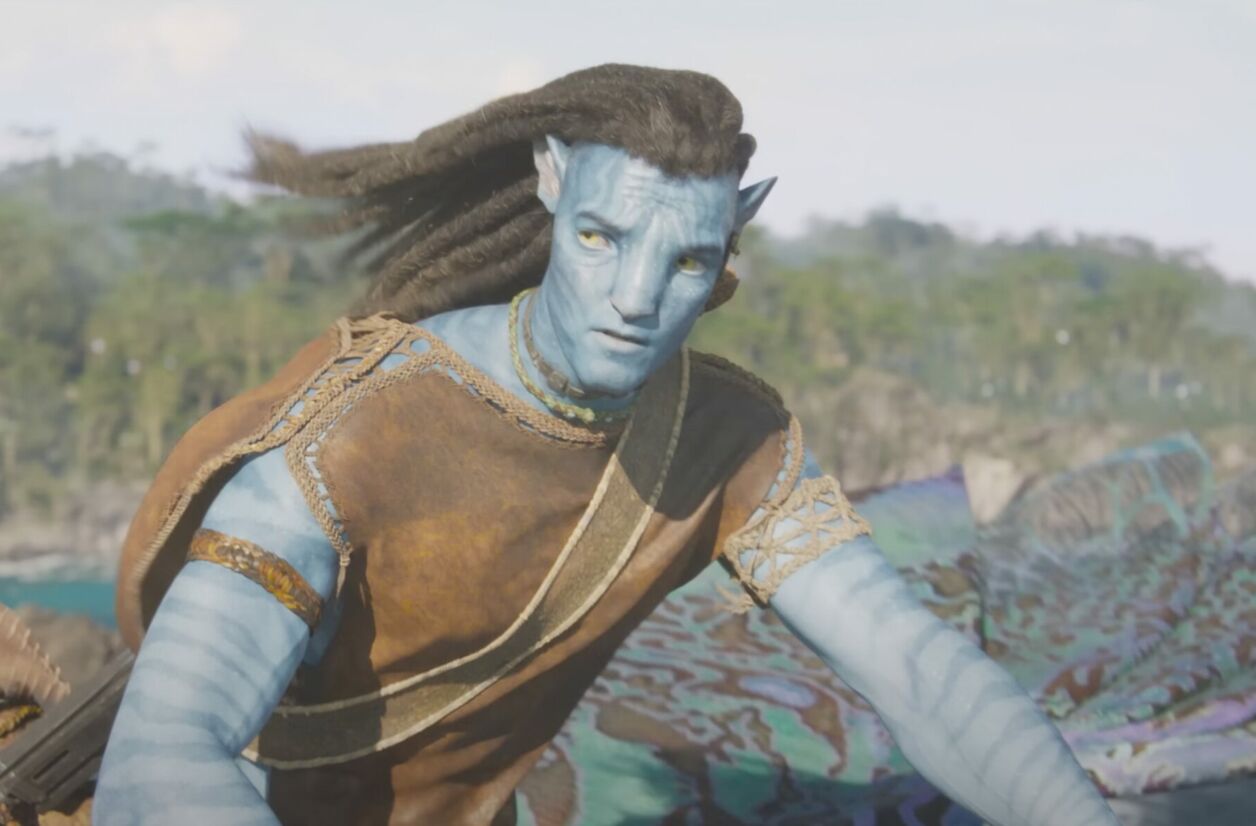 Jake Sully (Sam Worthington) dans "Avatar : la voie de l'eau"