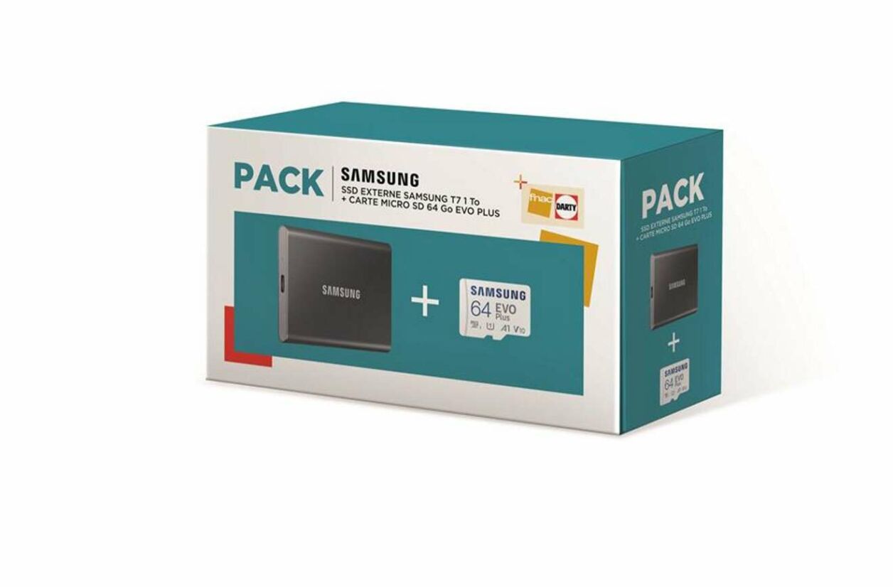 Pendant les French Days 2022, le pack SSD Smasung T7 1 To et sa carte microSD de 64 Go est à prix réduit