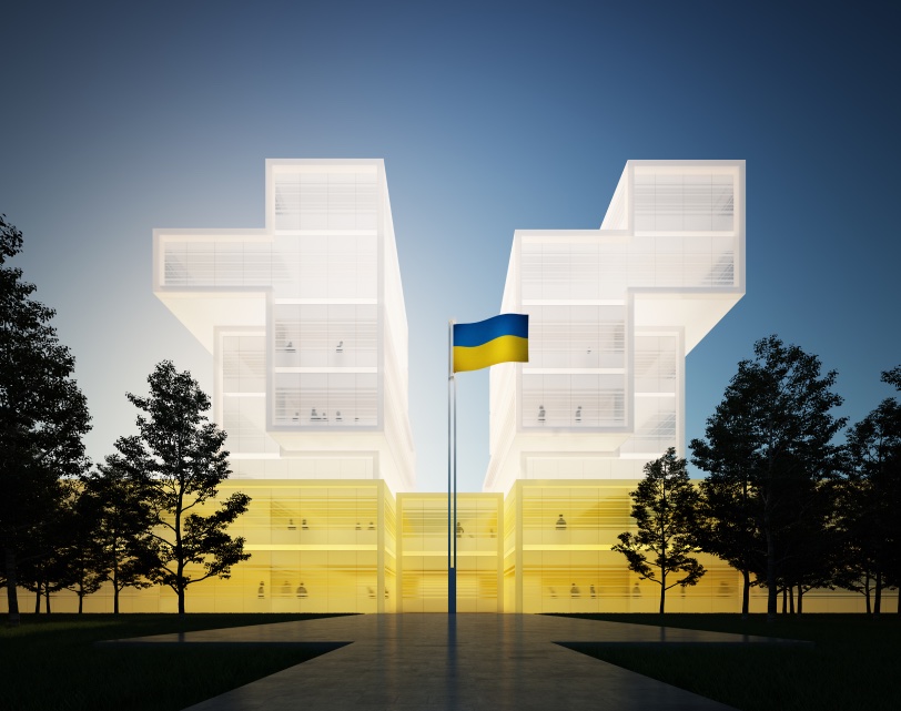 La Maison de l'Ukraine imaginée par l'architecte Jean-Michel Wilmotte.