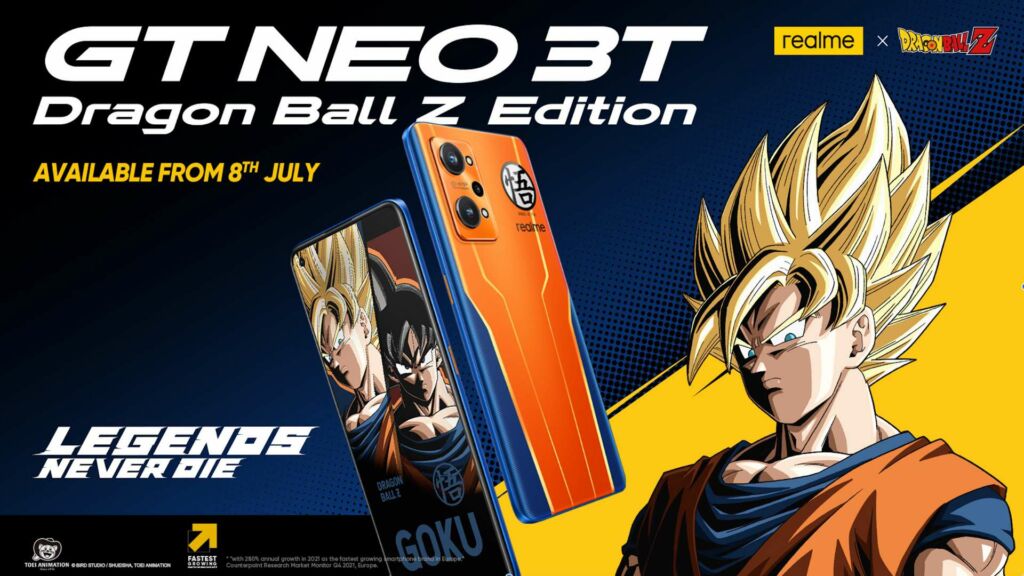 Le Realme GT Neo 3T se décline aussi en Edition Dragon Ball Z.