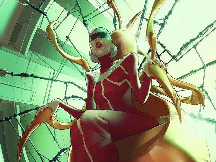 Dans les comics, Madame Web est une puissante alliée de Spider-Man et elle est proche de la mythologie de Spider-Woman.