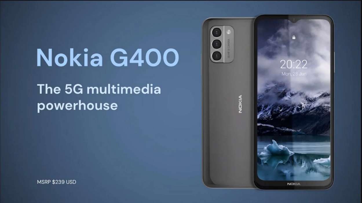 Annoncé lors du CES 2022, les Nokia G400 et G100 pourrait être officiellement lancés dans les prochains mois.