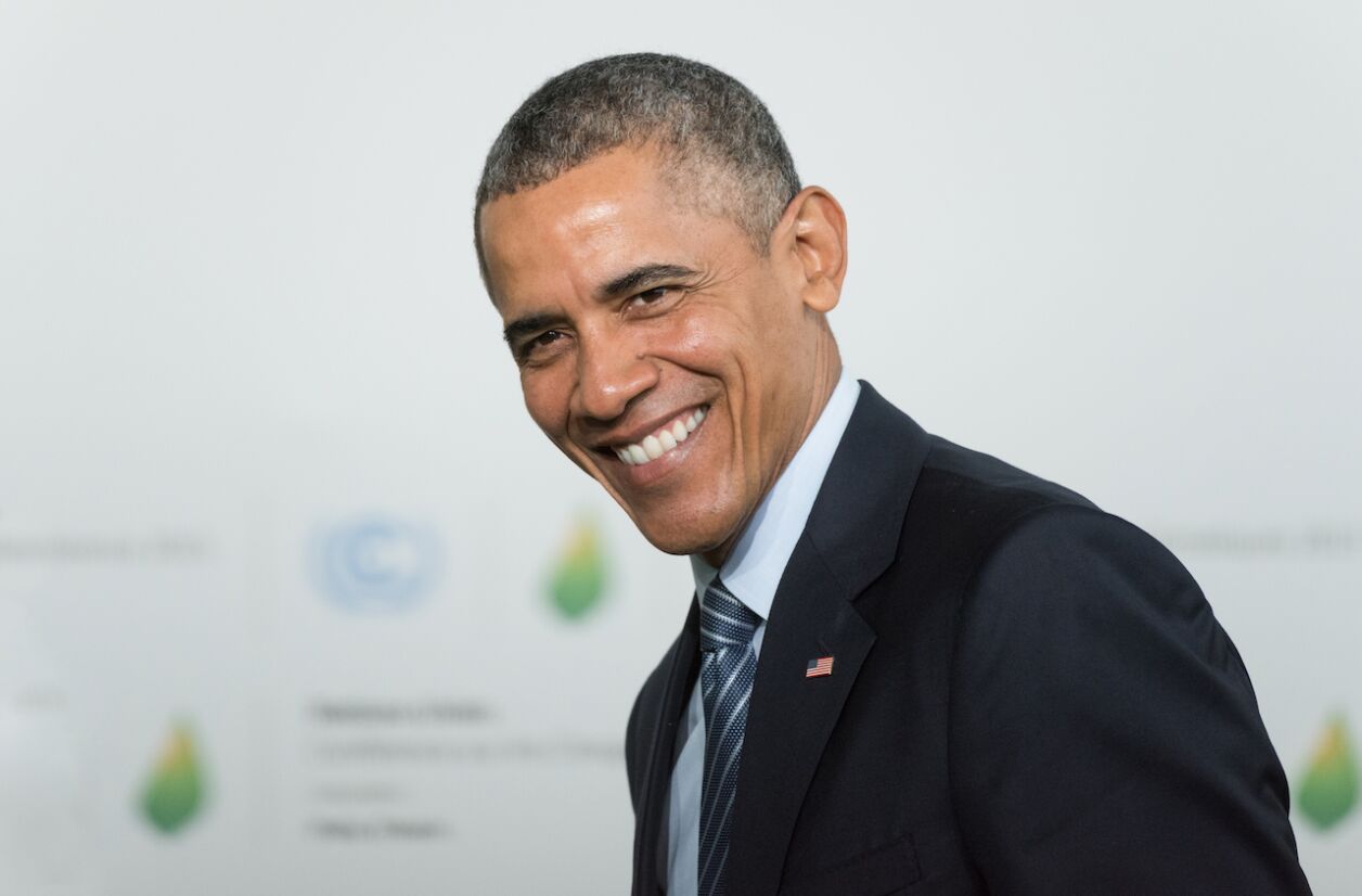 Barack Obama lors de la COP21 (Paris, 2015)