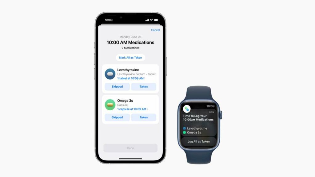 Avec WatchOS 9, la future Apple Watch Series 8 proposera un accompagnement dans la prise de médicaments.