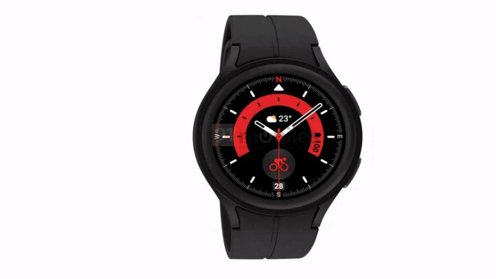 La Galaxy Watch 5 Pro dans son coloris noir, selon 91mobiles.com