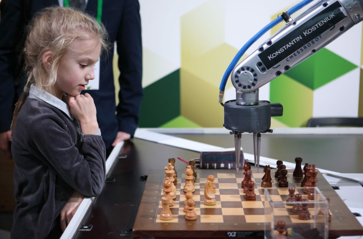 Ce type de robots a déjà joué contre des enfants dans le passé, comme ici à Saint-Pétersbourg en 2018.