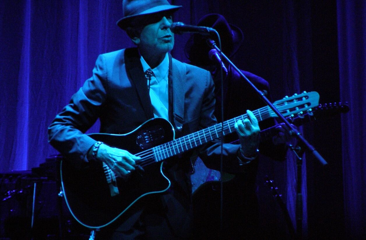 Leonard Cohen en concert à Florence (Italie), 2010.
