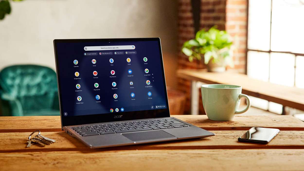 Un Chromebook Acer avec son OS centré sur les applications.