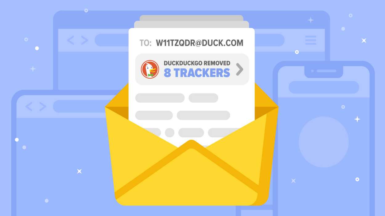 DuckDuckGo supprime tous les traqueurs inclus dans les emails.