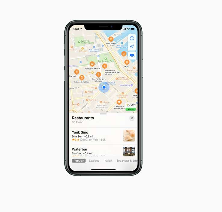 Apple teste la publicité sur Maps.