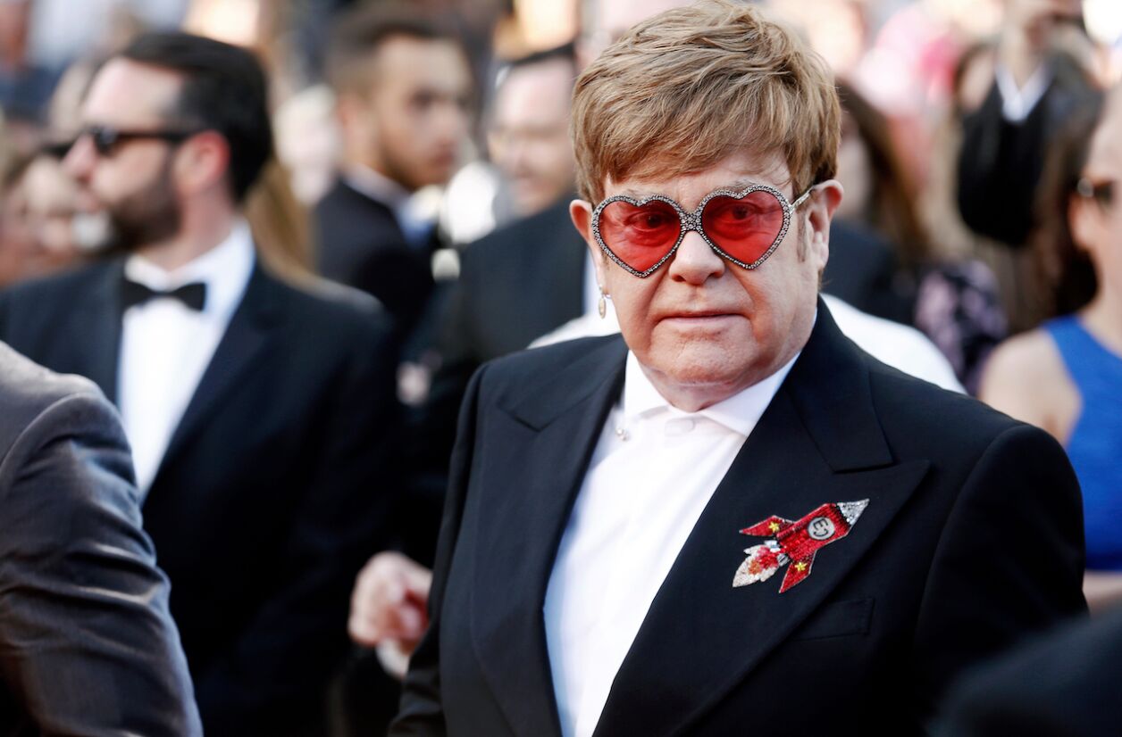 Elton John à l'avant-première cannoise de "Rocketman", 2019.