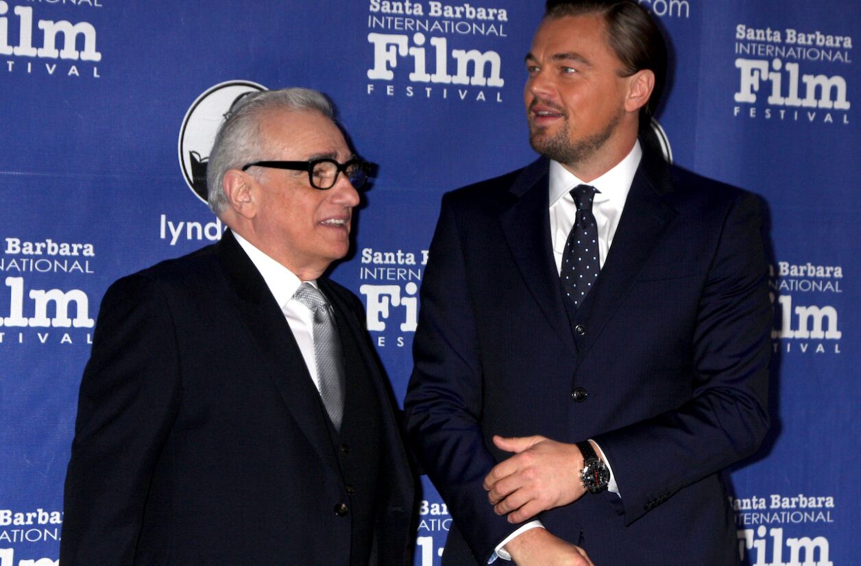 Martin Scorsese et Leonardo DiCpario au festival international du film de Santa Barbara, 2014