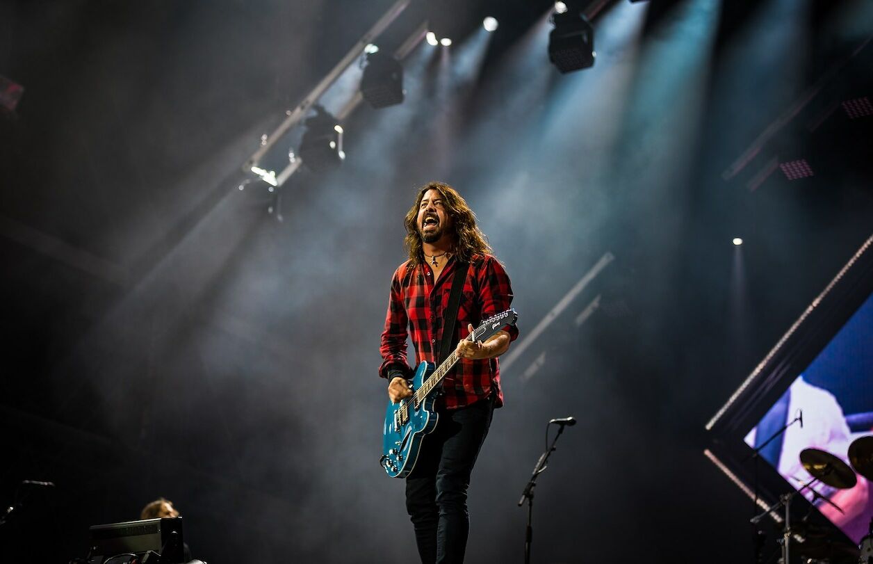 Dave Grohl, leader des Foo Fighters, au festival Rock am Ring en 2018