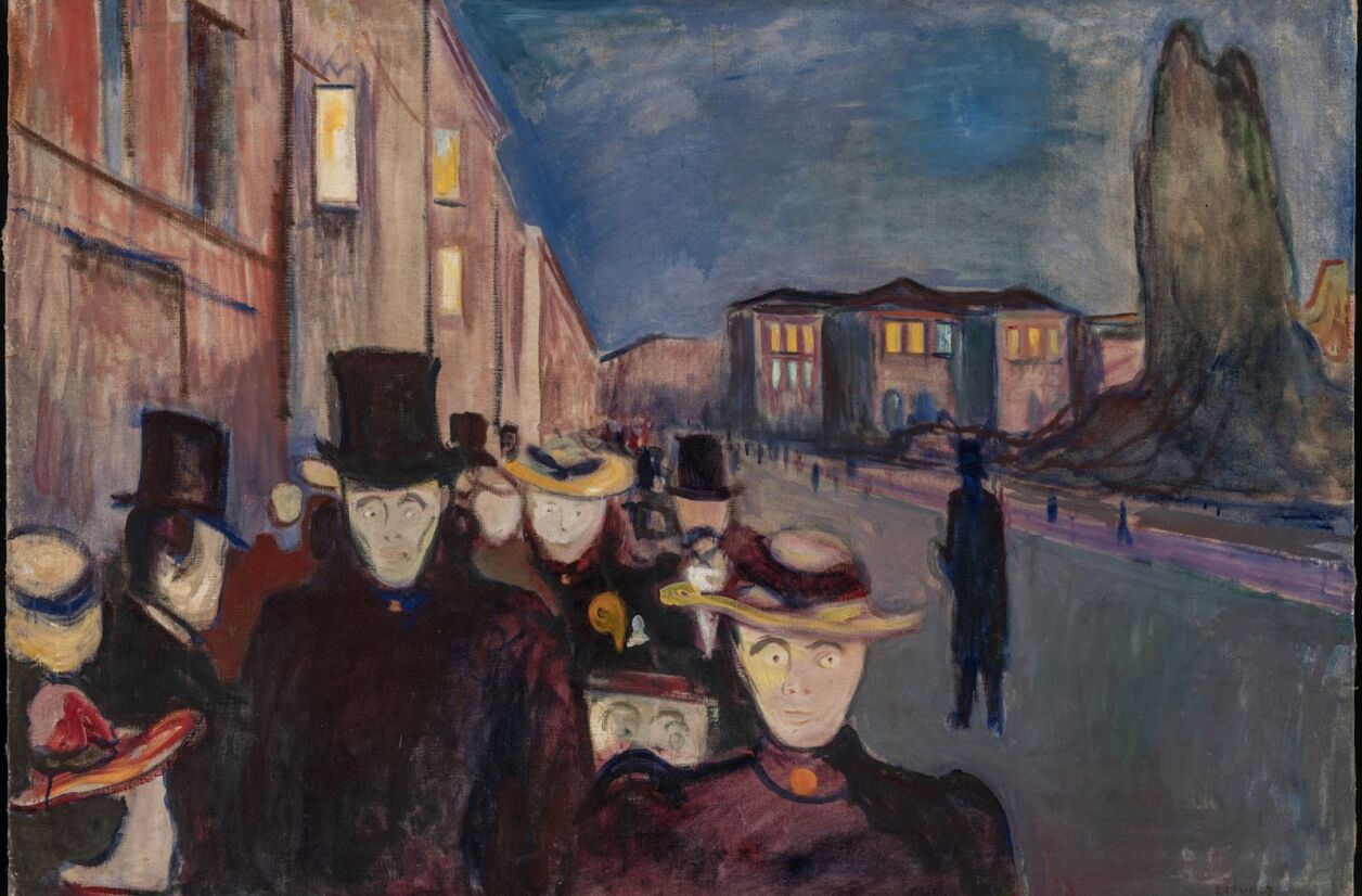 Edvard Munch, “Soirée sur l’avenue Karl Johan”, 1892.