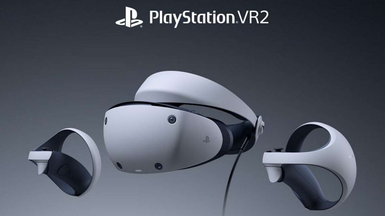 Le futur casque PlayStation VR2 avec ses contrôleurs.