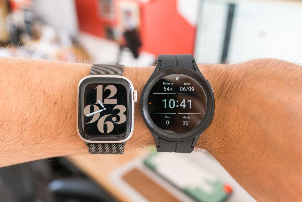 Apple Watch Series 7 et Galaxy Watch 5 Pro