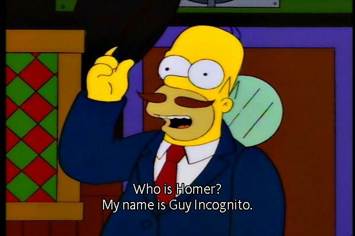Les Simpson Guy Incognito