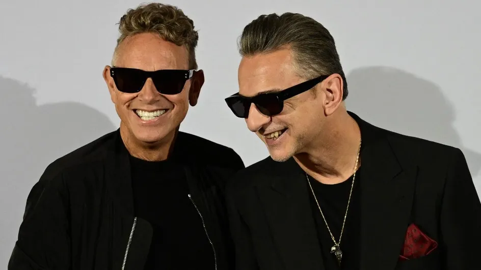 Martin Gore et Dave Gahan, les membres de Depeche Mode. ©JOHN MACDOUGALL / AFP