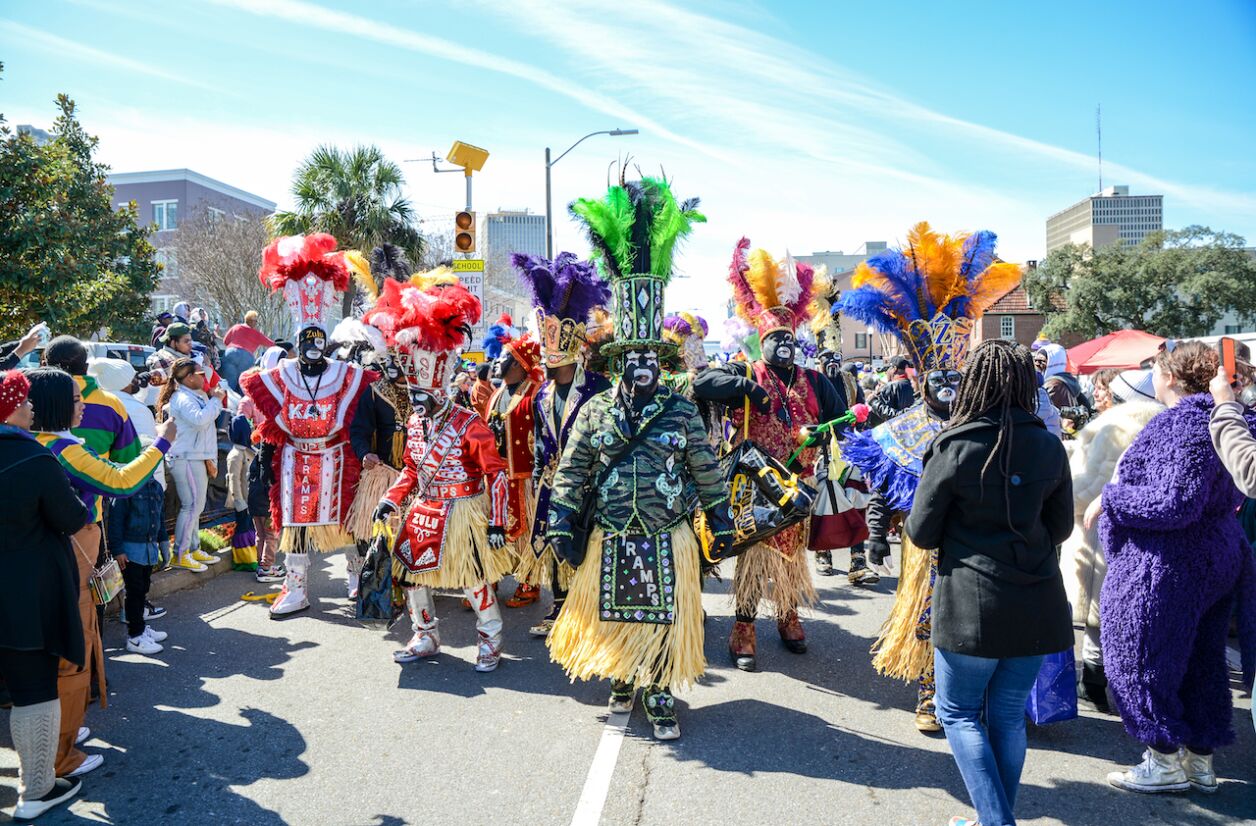 La parade du Krewe of Zulu lors du Mardi gras, à la Nouvelle-Orléans (États-Unis, 2019).