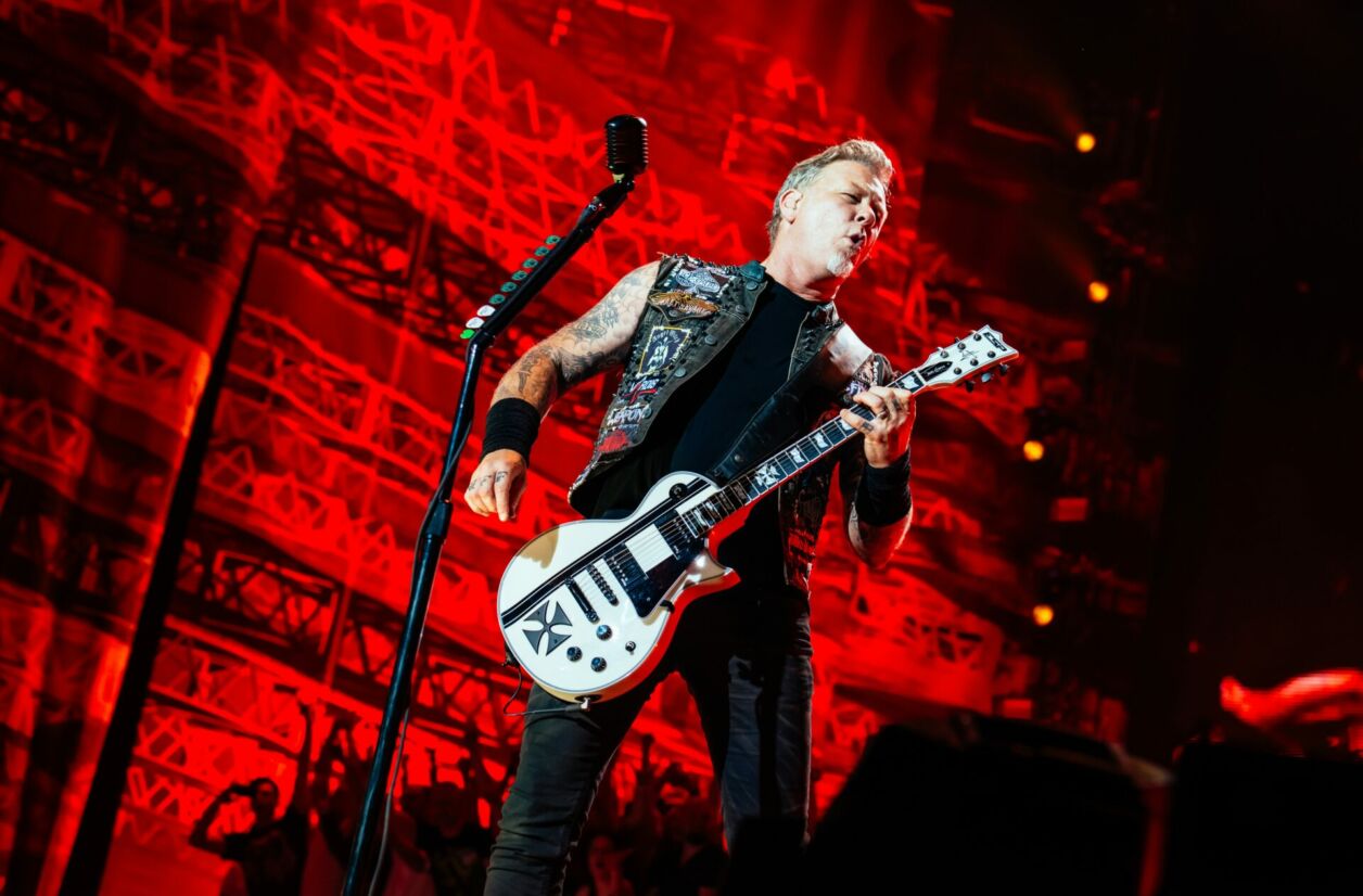 James Hetfield, guitariste et chanteur de Metallica depuis sa création en 1981.