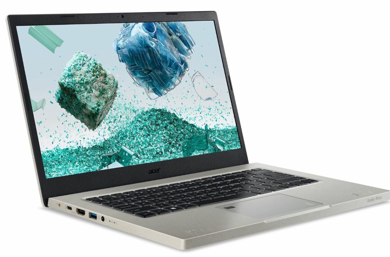 Le PC portable d'Acer fait partie de sa gamme dite respectueuse de l'environnement. 