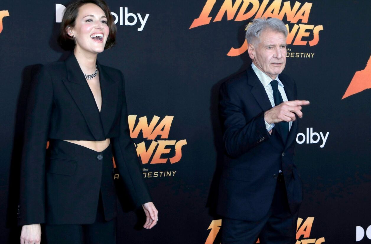 Phoebe Waller-Bridge et Harrison Ford à la première du film à Los Angeles (14 juin 2023).