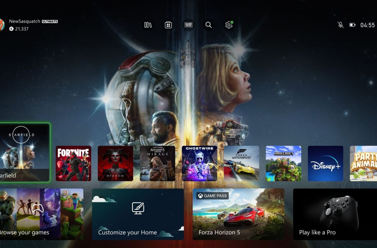 La nouvelle interface Xbox est beaucoup plus aérée et claire que l'ancienne. 