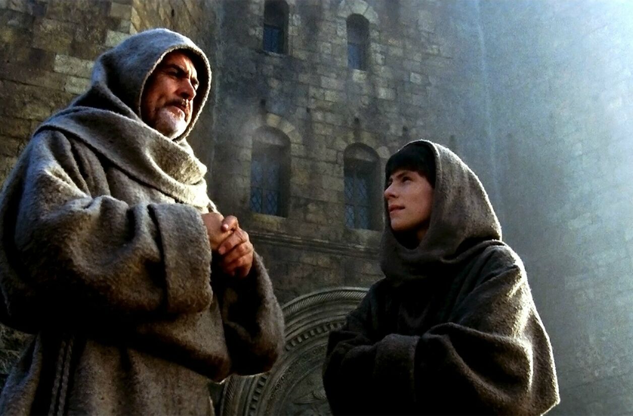 Sean Connery et Christian Slater dans "Le Nom de la rose" (1986).