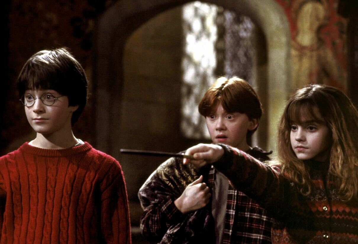 Daniel Radcliffe, Rupert Grint et Emma Watson.