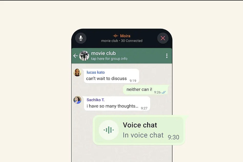 WhatsApp appel vocal de groupe