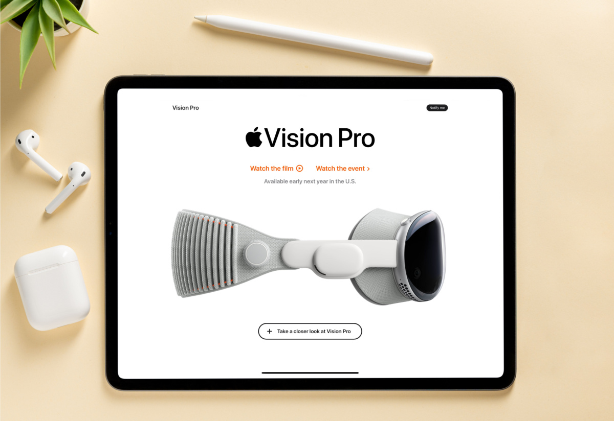 La fenêtre de sortie de l'Apple Vision Pro se précise