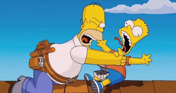 Voir Homer étrangler son fils est l'un des runnings gags des "Simpson". 