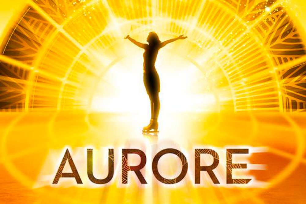 Affiche du spectacle "Aurore" qui célèbre les 80 ans d'Holiday on Ice. 